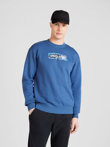 Sweat-shirt JACK & JONES en bleu : devant