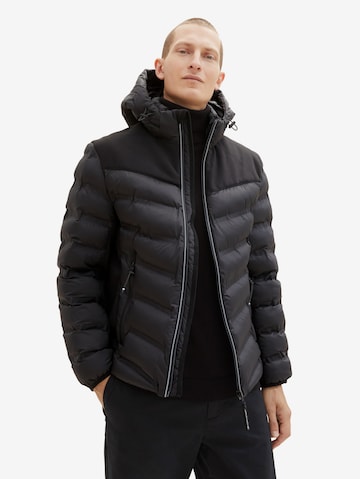 TOM TAILOR Prehodna jakna | črna barva
