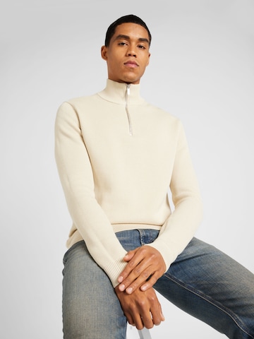 SELECTED HOMME Sweater 'DANE' in Beige