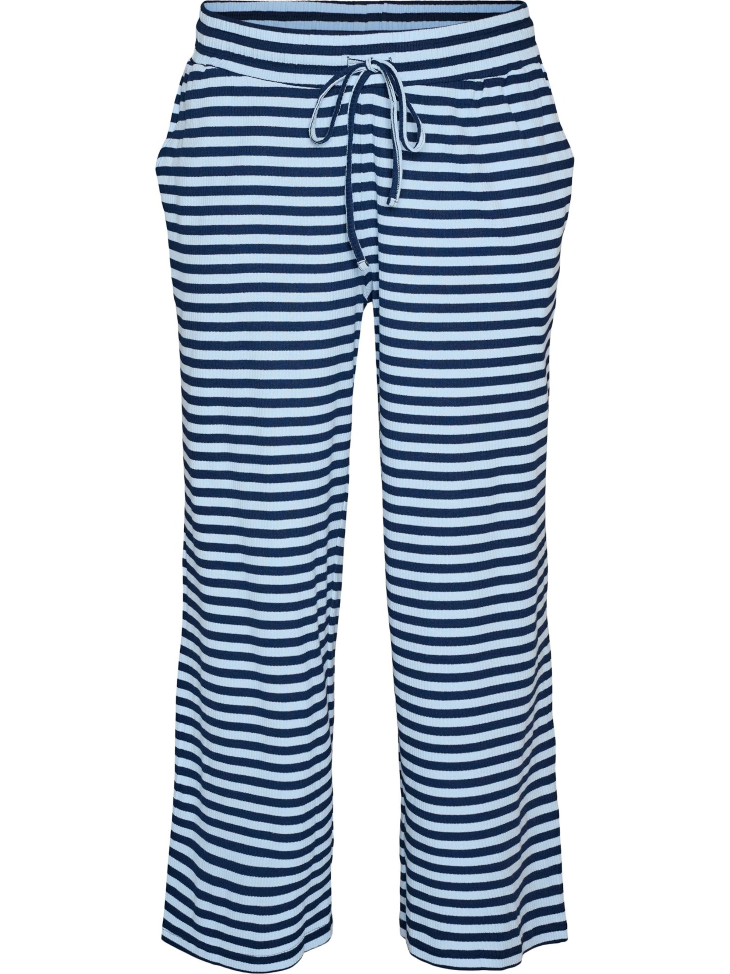 Zizzi Pyjamahose 'Mellie' in Blau: Vorderseite