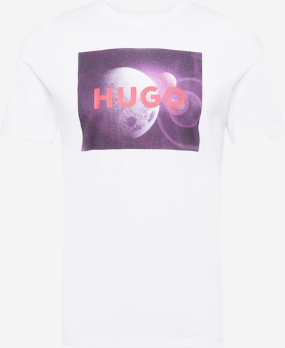 HUGO Majica 'Dupiter' | svetlo lila / temno liila / korala / bela barva, Prikaz izdelka