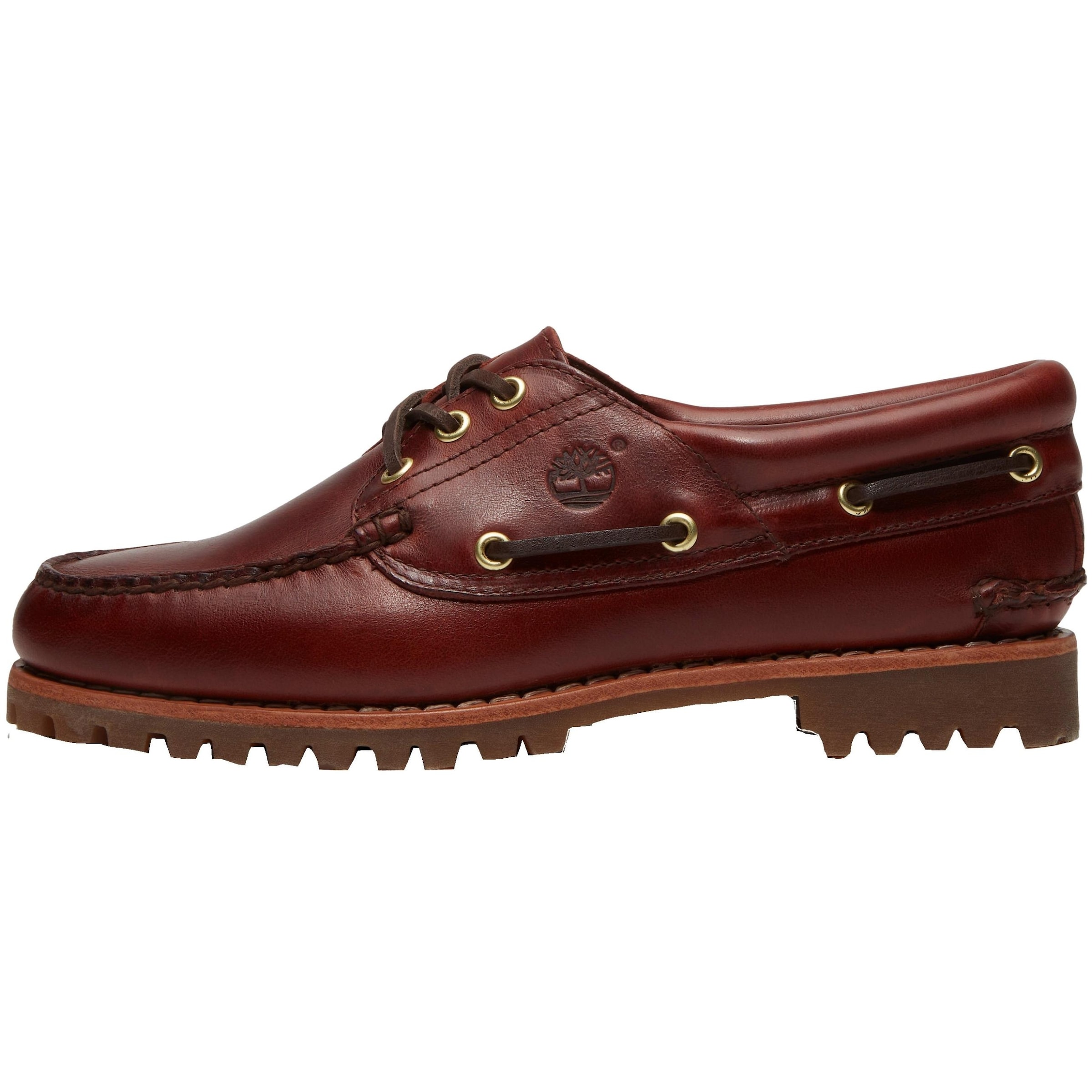 TIMBERLAND Lace-Up Shoes 'Boat 3 Eye' in Brown: front