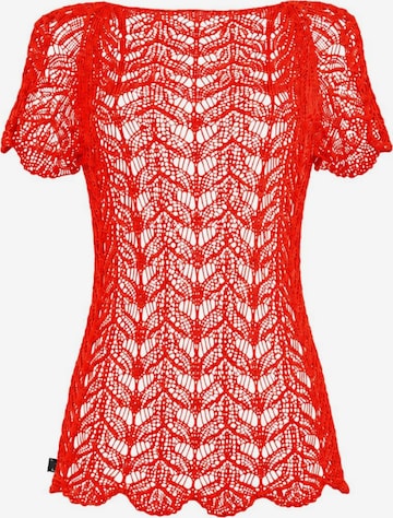 Süel knitwear Sticktop 'Twin Lace' in Orange: Vorderseite