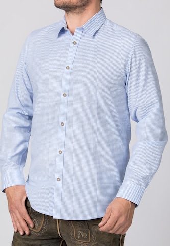 STOCKERPOINT Traditional Button Up Shirt in Blue