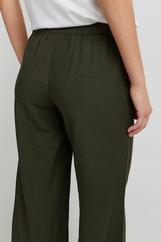 Fransa Wide leg Chino Pants 'FRFAMADDIE' in Green