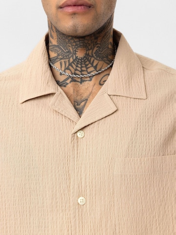 Dandalo Comfort fit Button Up Shirt 'Luc' in Beige