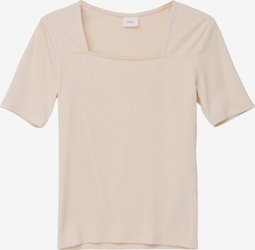 T-Shirt s.Oliver en beige : devant