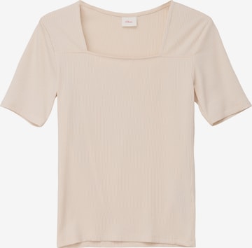 T-Shirt s.Oliver en beige : devant