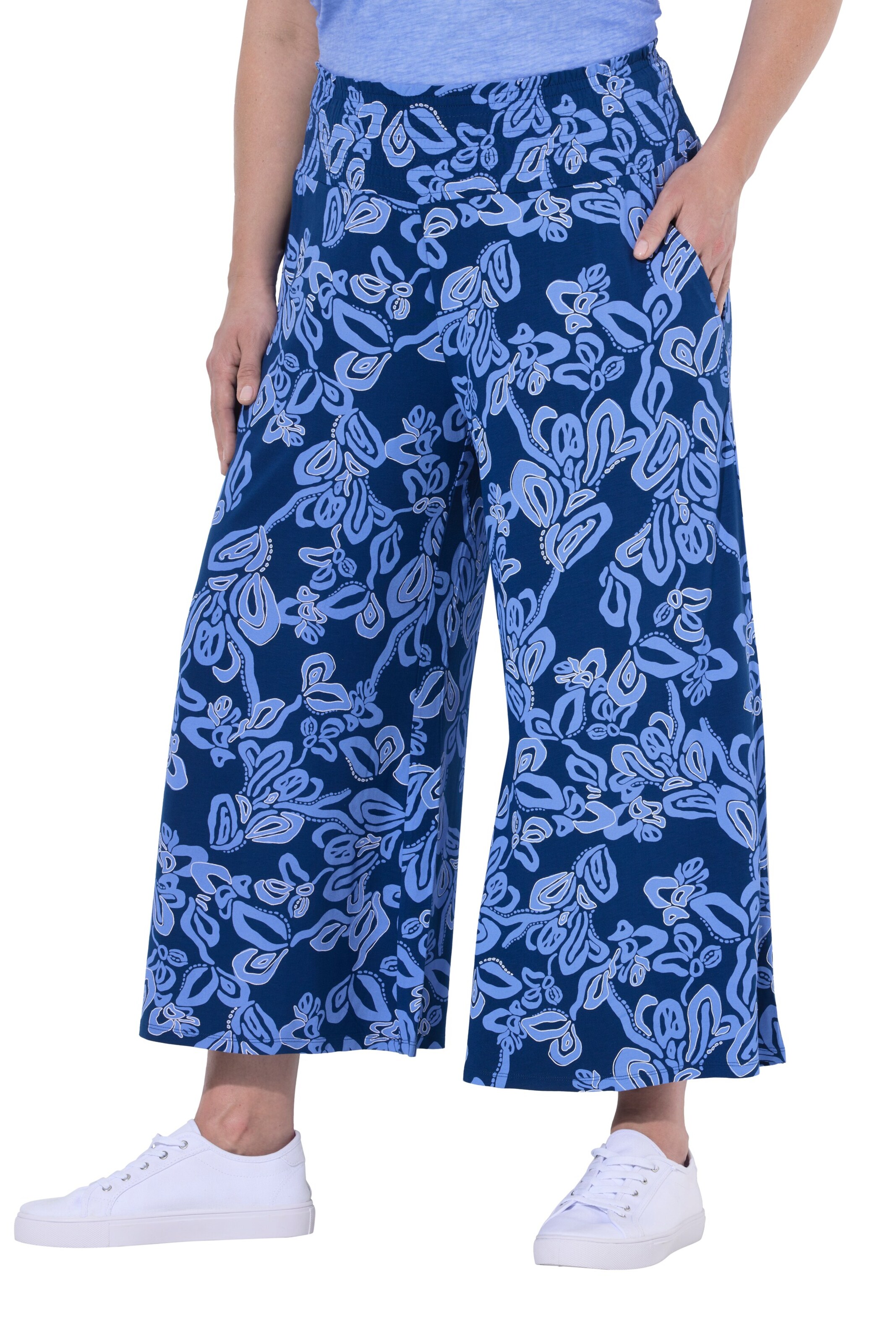 Ulla Popken Regular Hose in Blau: Vorderseite