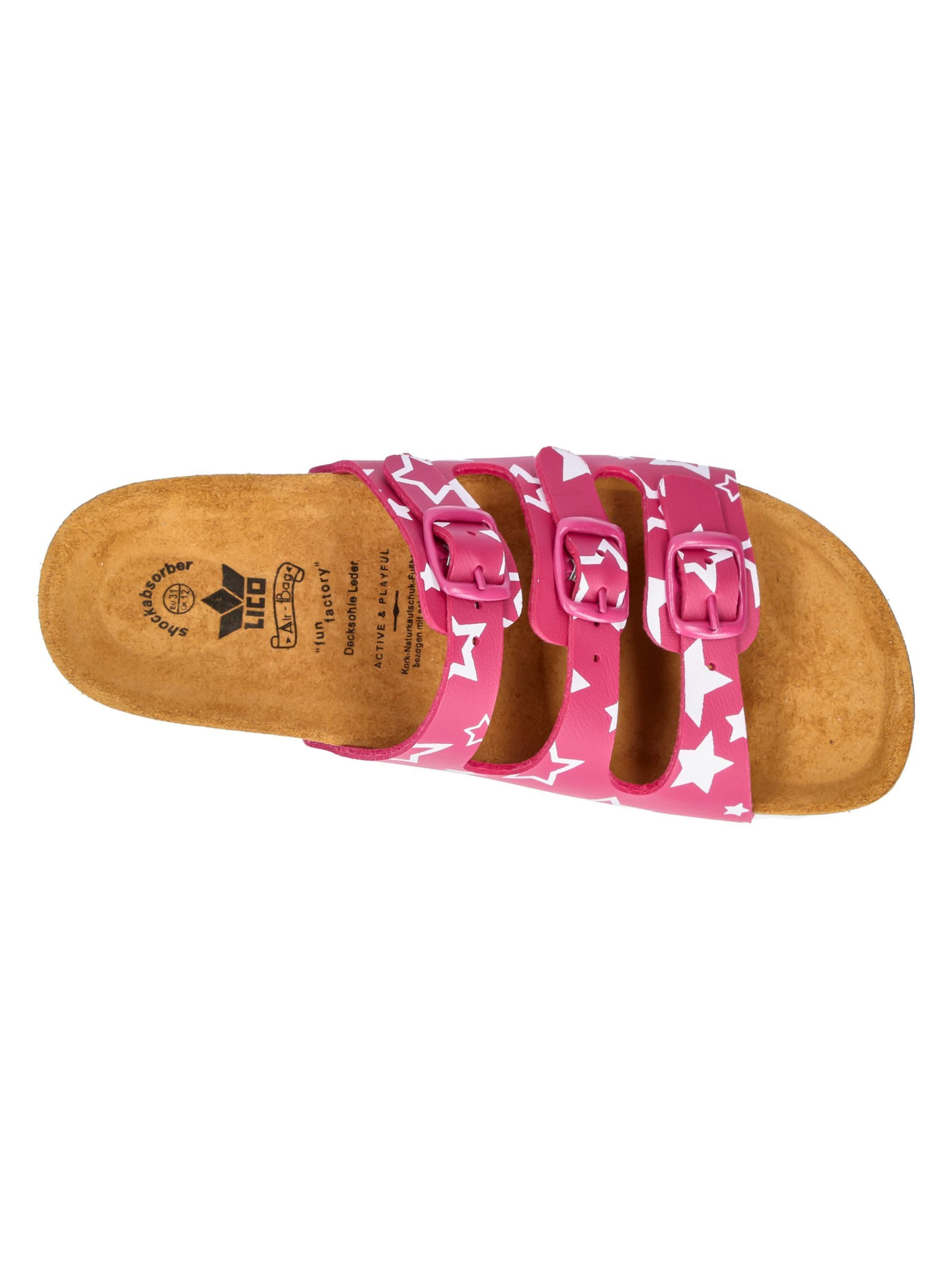 LICO Pantolette 'Bioline Star' in Pink
