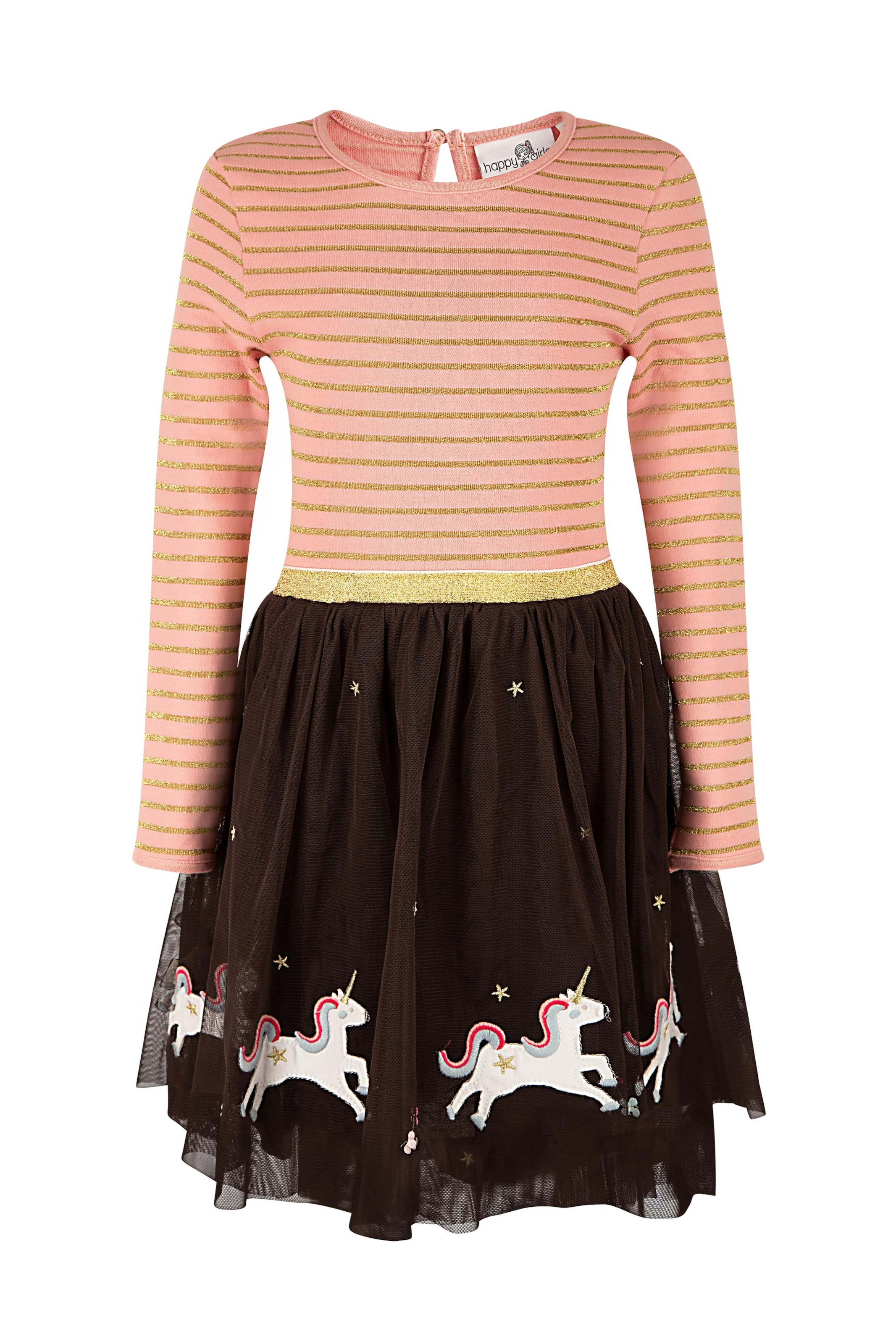 rožinė happy girls Suknelė: priekis