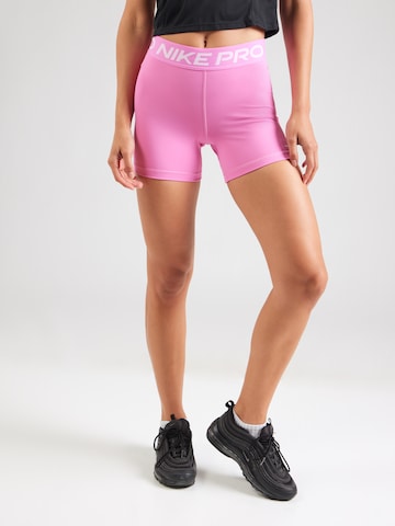 NIKE Skinny Sports trousers 'Pro 365' in Pink: front