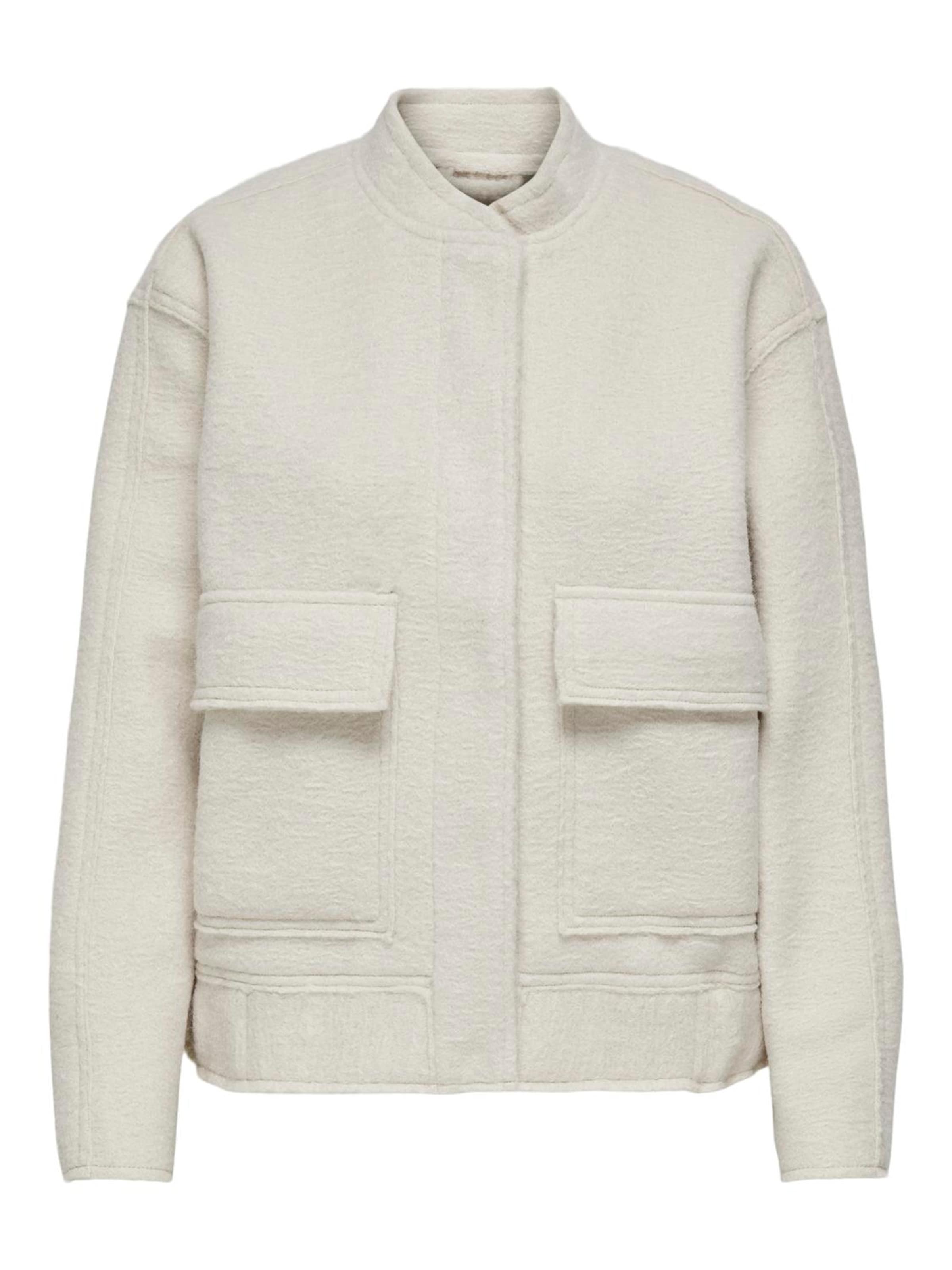 ONLY Φθινοπωρινό και ανοιξιάτικο μπουφάν 'ONLSanne' σε λευκό: μπροστά