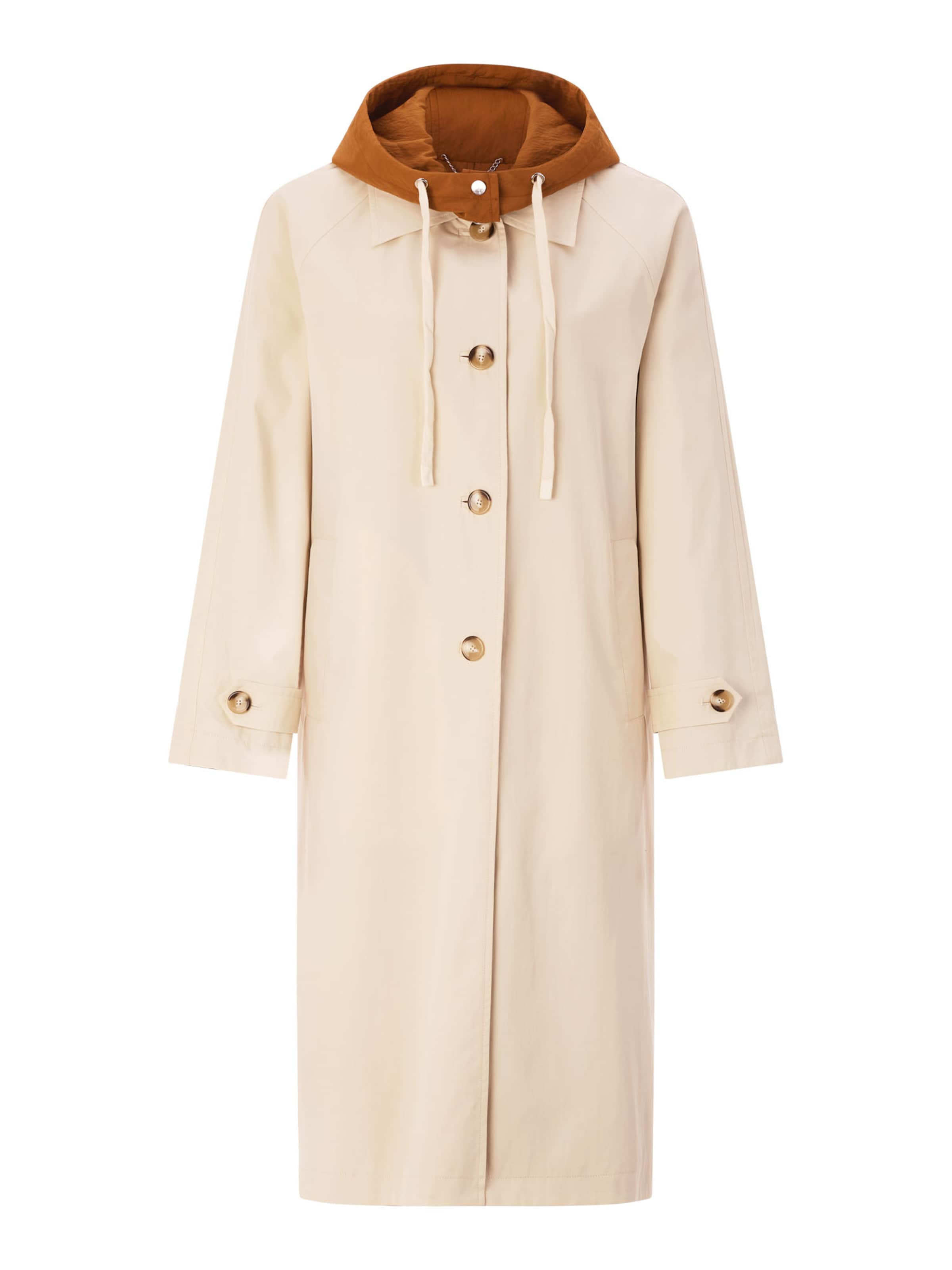Rich & Royal Between-Seasons Coat in Beige: front