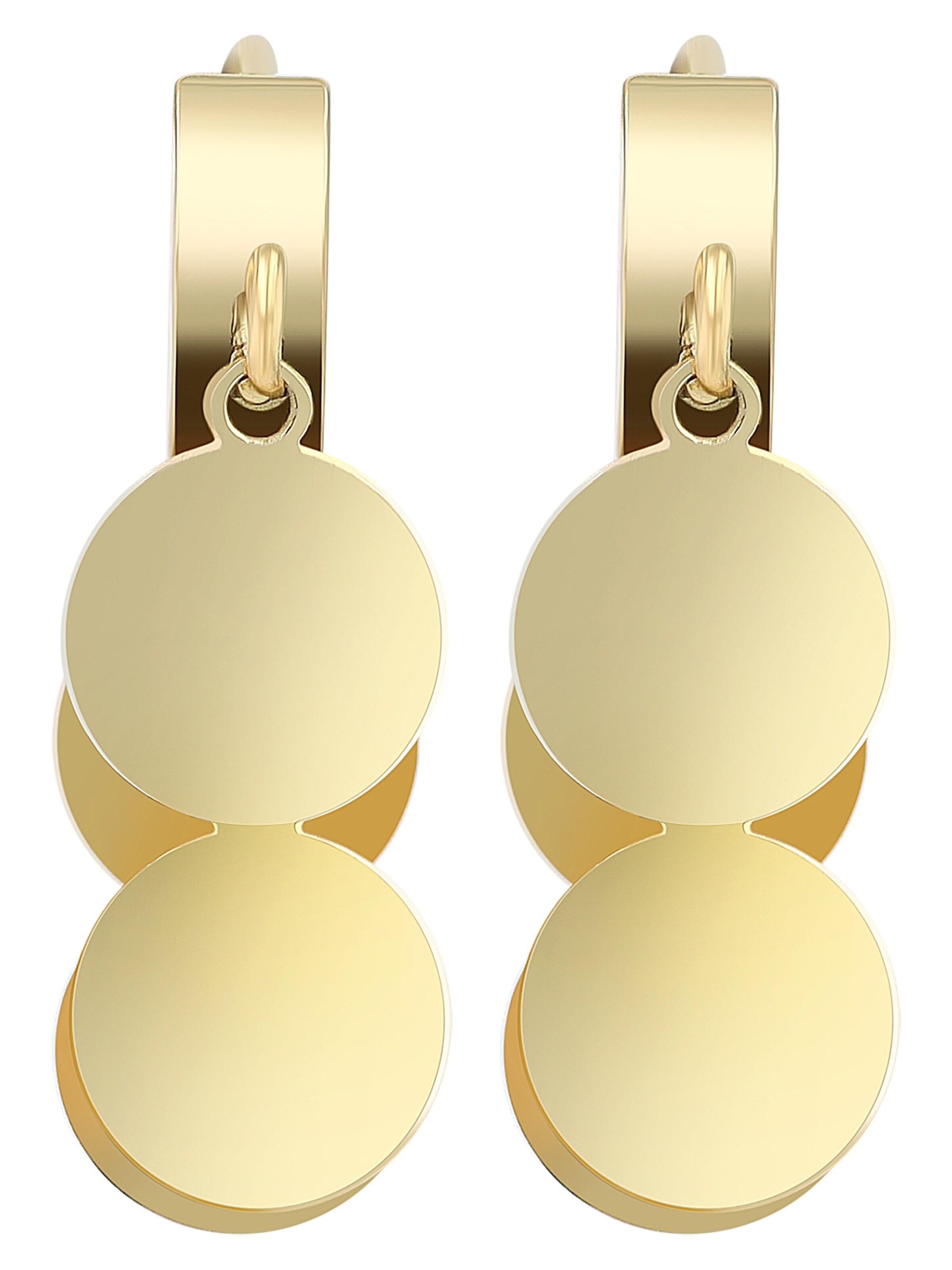 Akzent Earrings '"Viatrix" aus langlebigem Edelstahl, wasserfest' in Gold: front