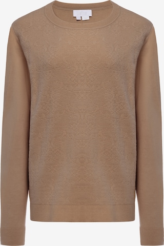 usha WHITE LABEL Sweater 'Minimalistic' in Brown: front