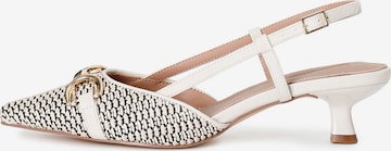 Escarpins CAFè NOIR en blanc : devant