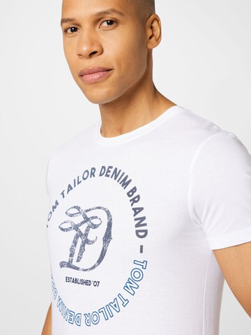 TOM TAILOR DENIM T-Shirt in Weiß