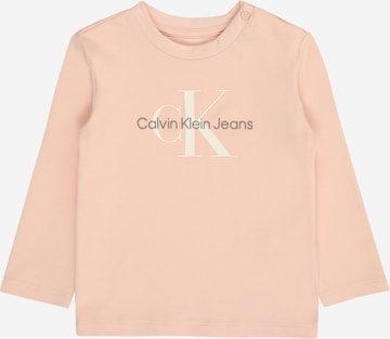 T-Shirt Calvin Klein Jeans en rose : devant