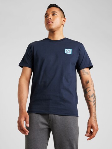 T-Shirt 'SLHTATE' SELECTED HOMME en bleu : devant