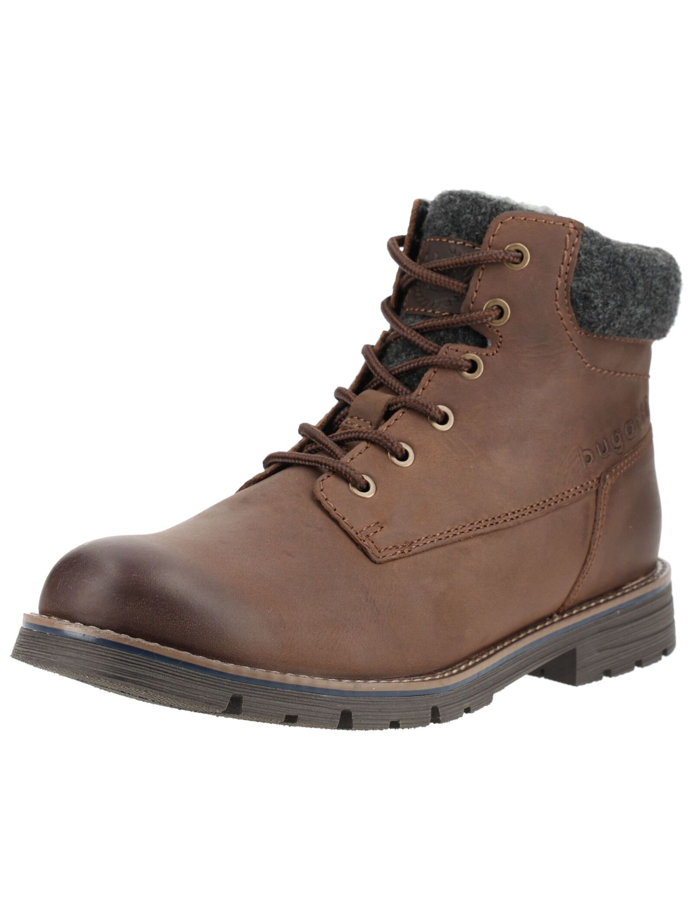 Bottines à lacets bugatti en marron : devant