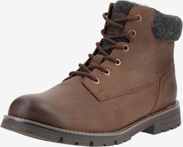 Bottines à lacets bugatti en marron : devant