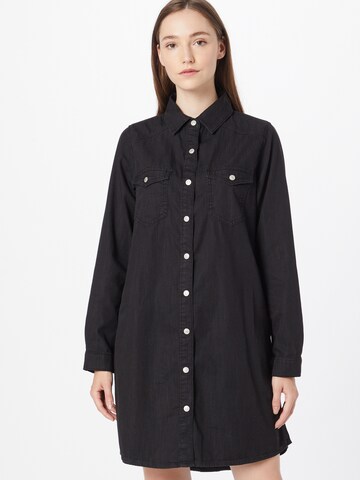 Robe-chemise 'Sharon' Mavi en noir : devant