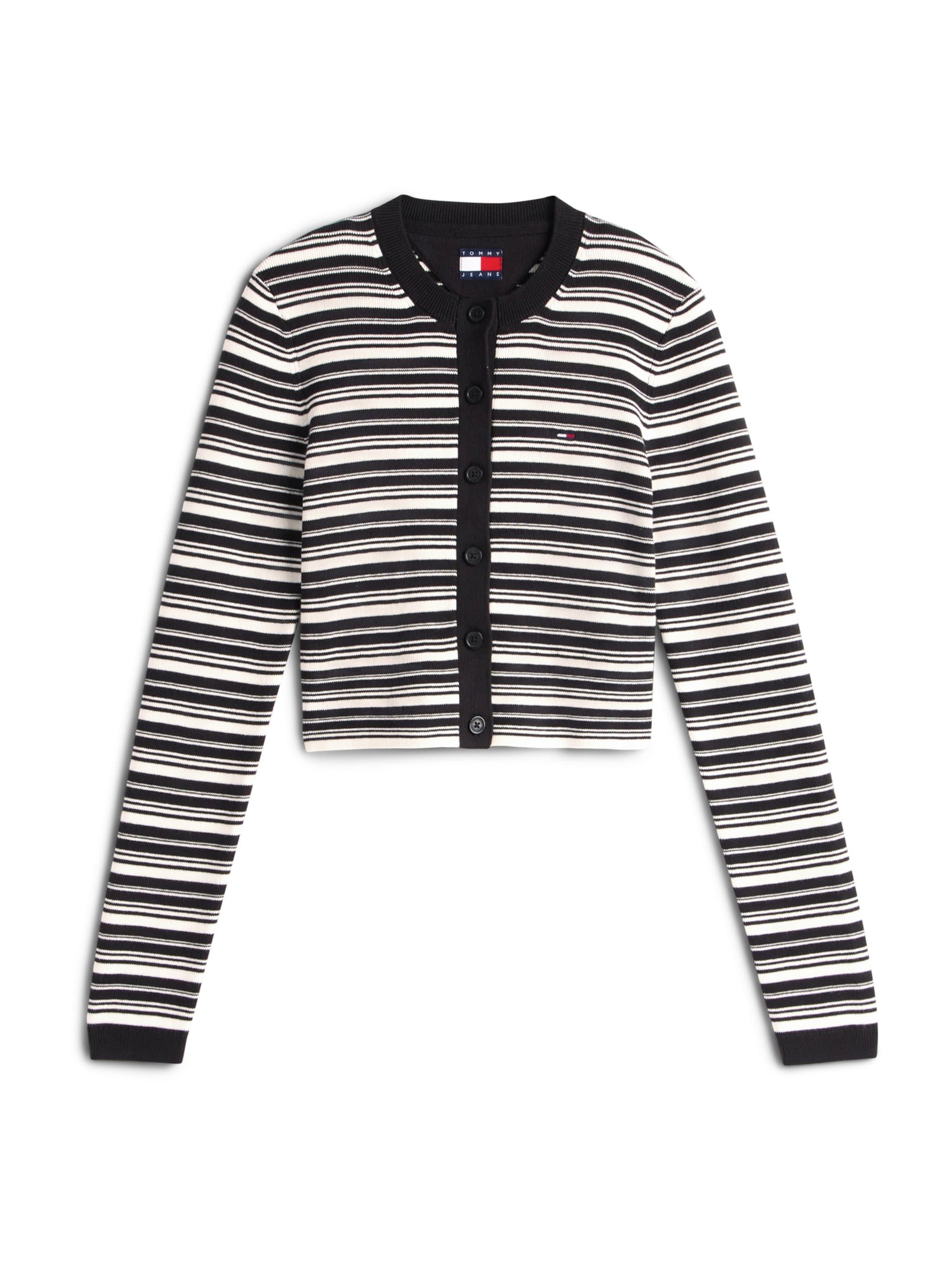 Tommy Jeans - Casaco de malha em preto: frente