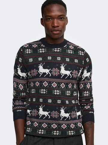 Only & Sons Trui 'ONSX-Mas' in Gemengde kleuren