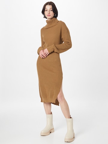 Femme Luxe Knitted dress 'ROSLYN' in Brown: front