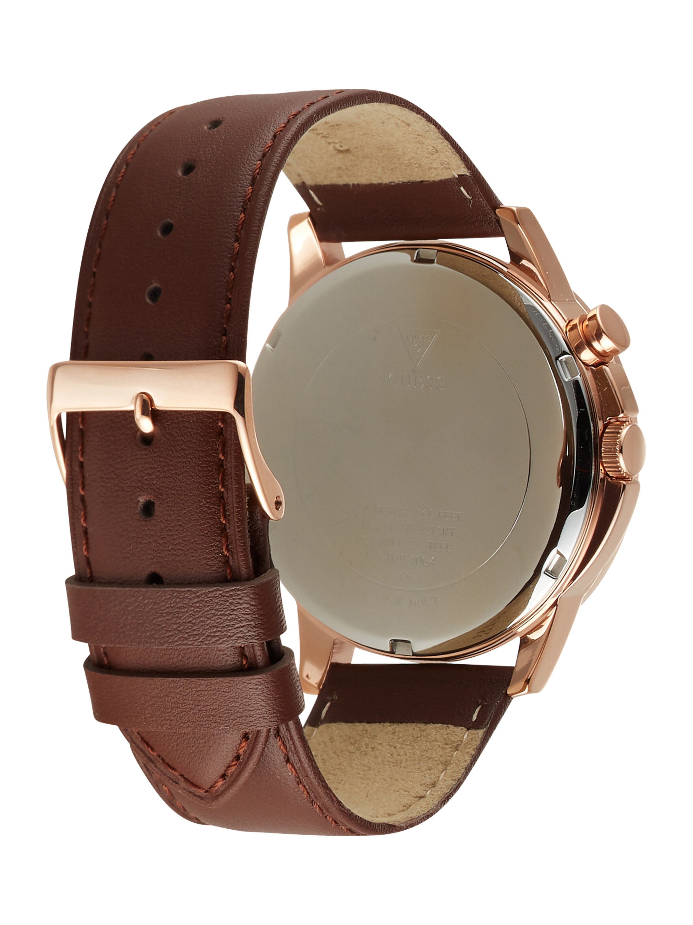 Montre à affichage analogique GUESS en marron