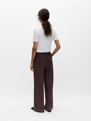 Wide Leg Pantalon OBJECT en marron