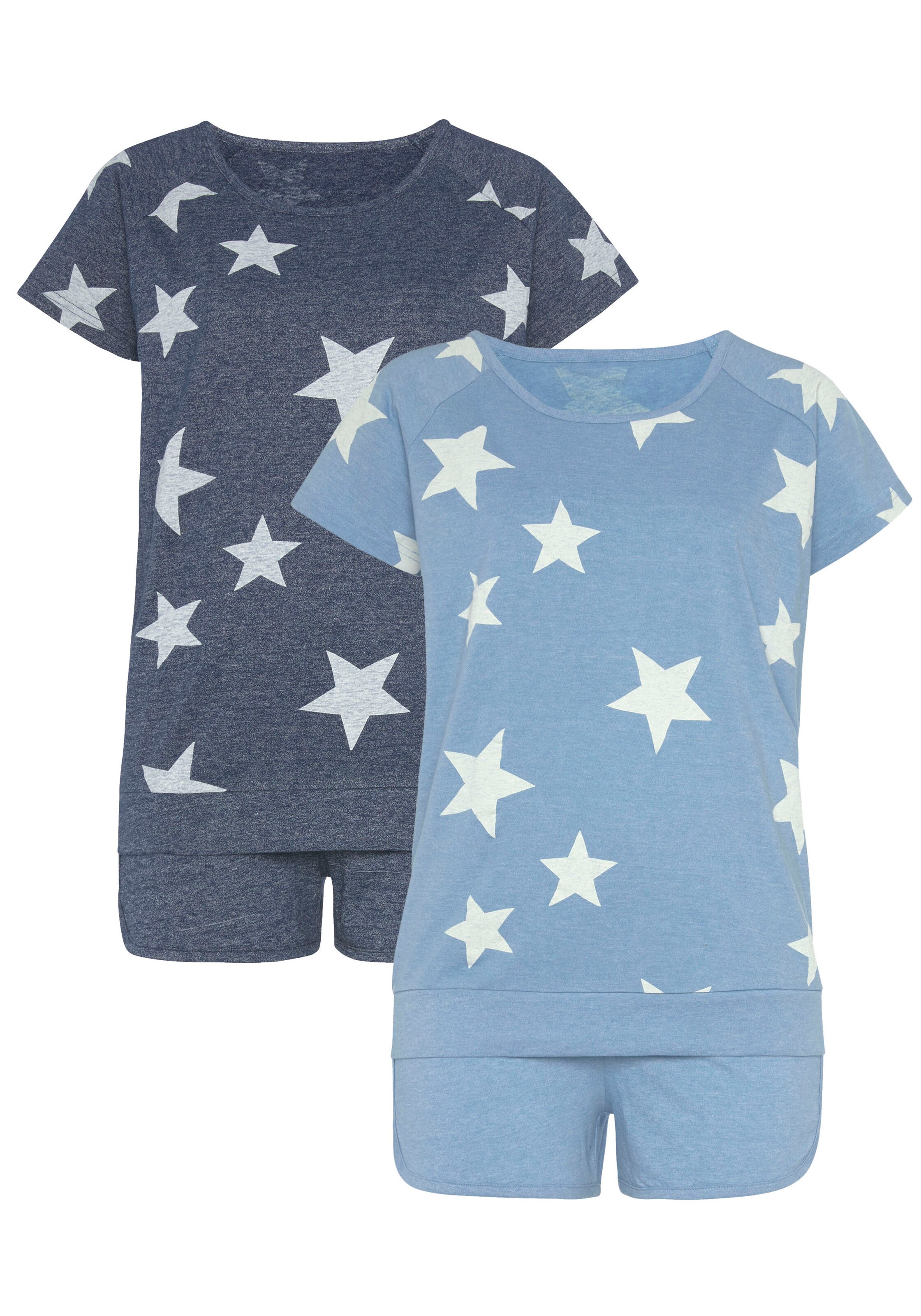 VIVANCE Short Pajama Set 'Dreams' in Blue: front