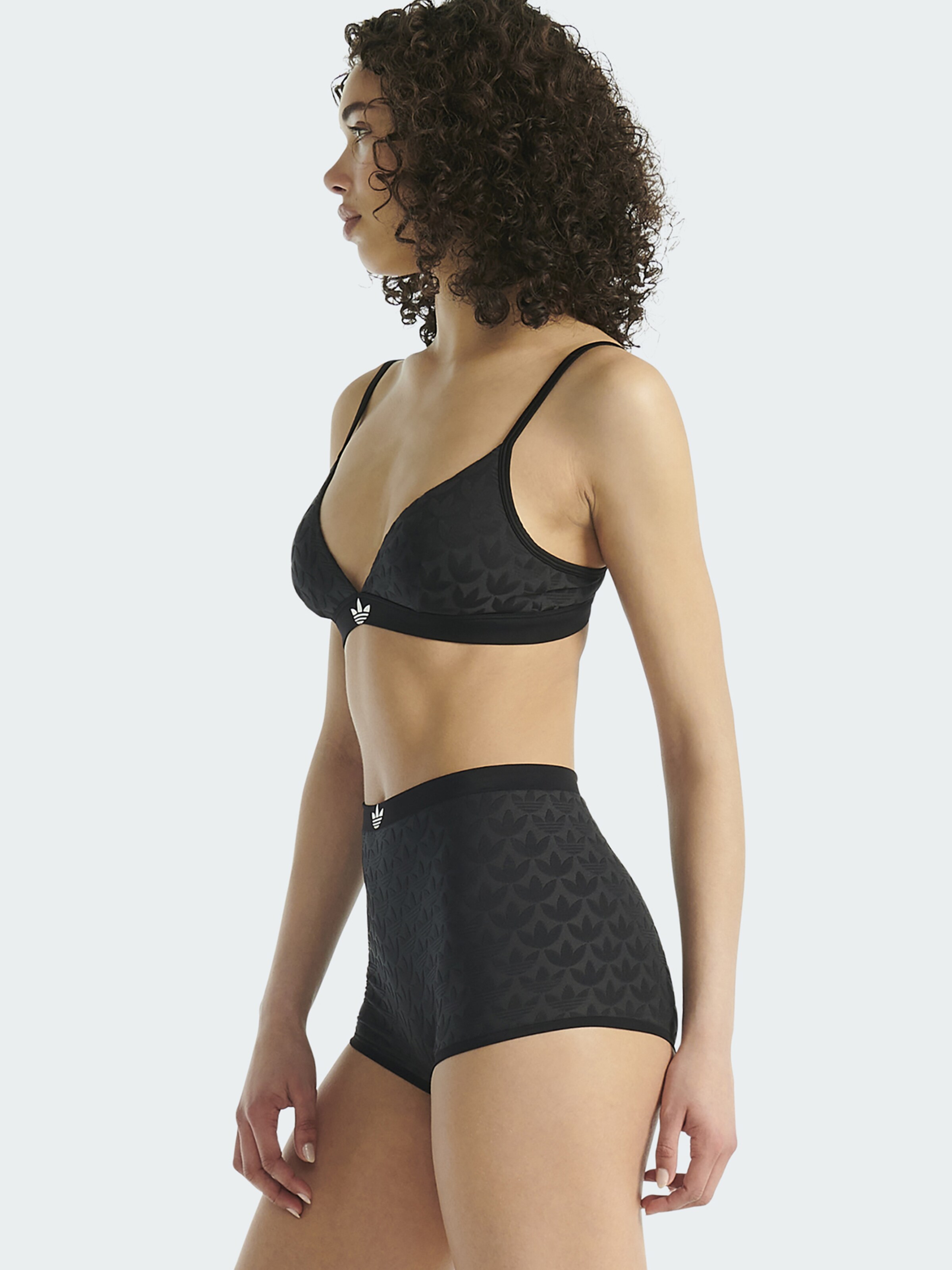 ADIDAS ORIGINALS Panty ' Microterrot Monogram ' in Black