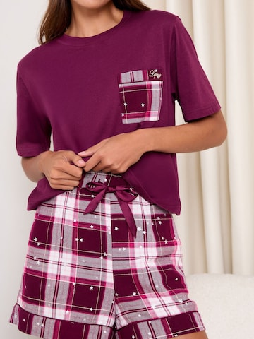 raudona Lipsy Pižama su šortais