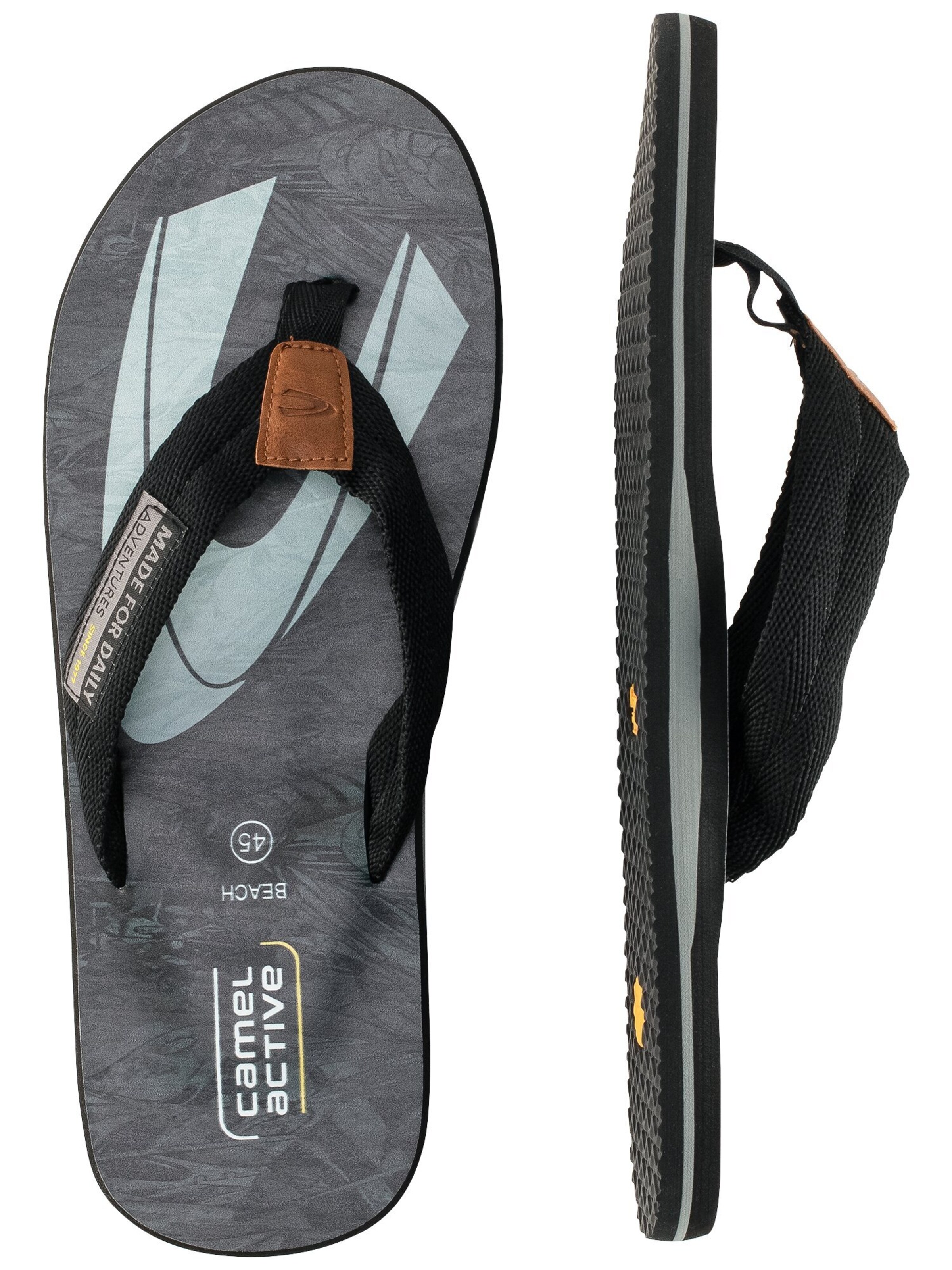 CAMEL ACTIVE T-Bar Sandals in Black