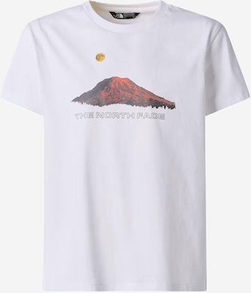 THE NORTH FACE - Camiseta 'THE NORTH FACE kids B MOUNTAIN NIGHT SS TEE T-SHIRT' en blanco: frente