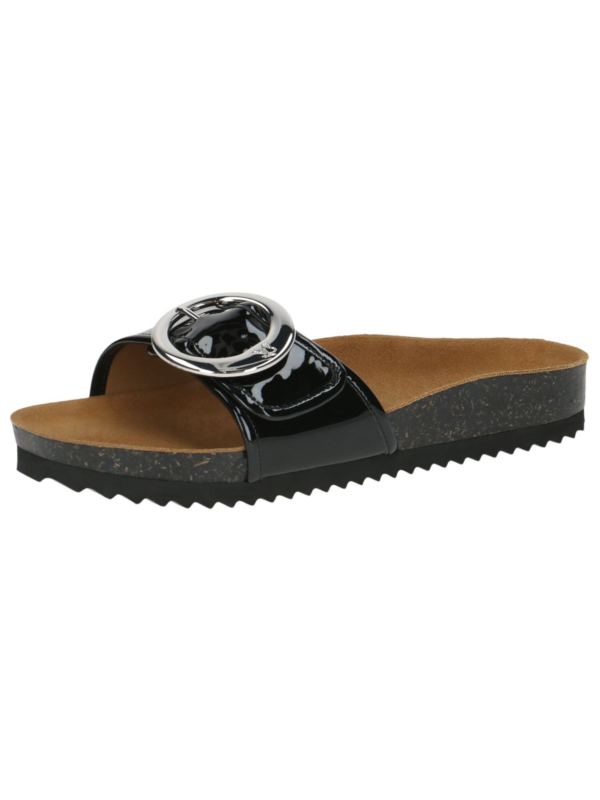 CAPRICE Mules in Black: front