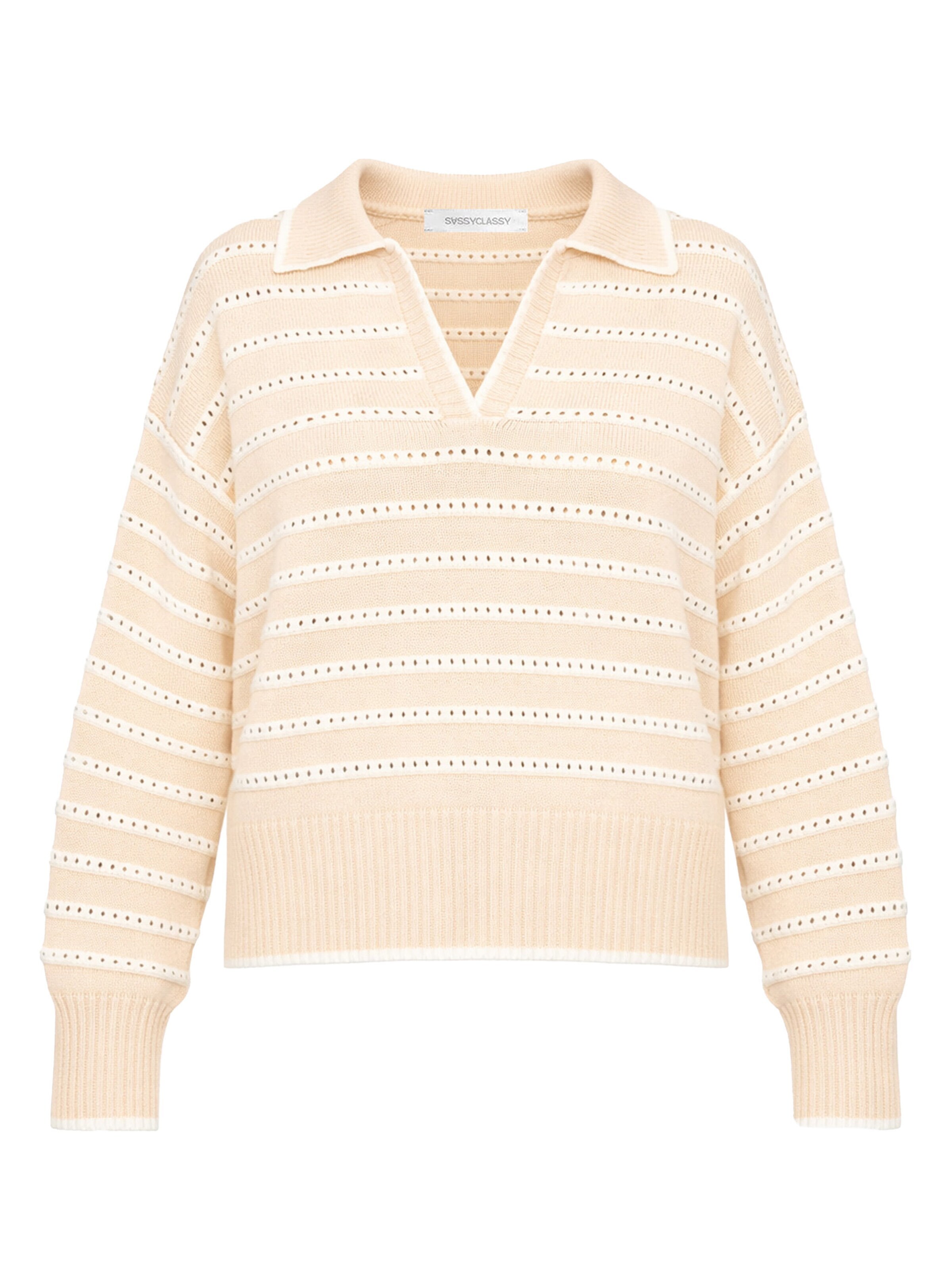 SASSYCLASSY Pullover‌‌‌‌‌‌ in Beige: Vorderseite