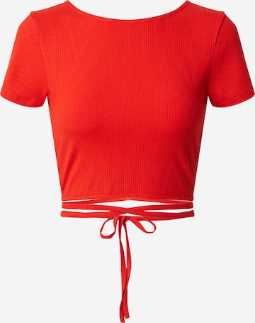 EDITED قميص 'River' بلون أحمر: الأمام