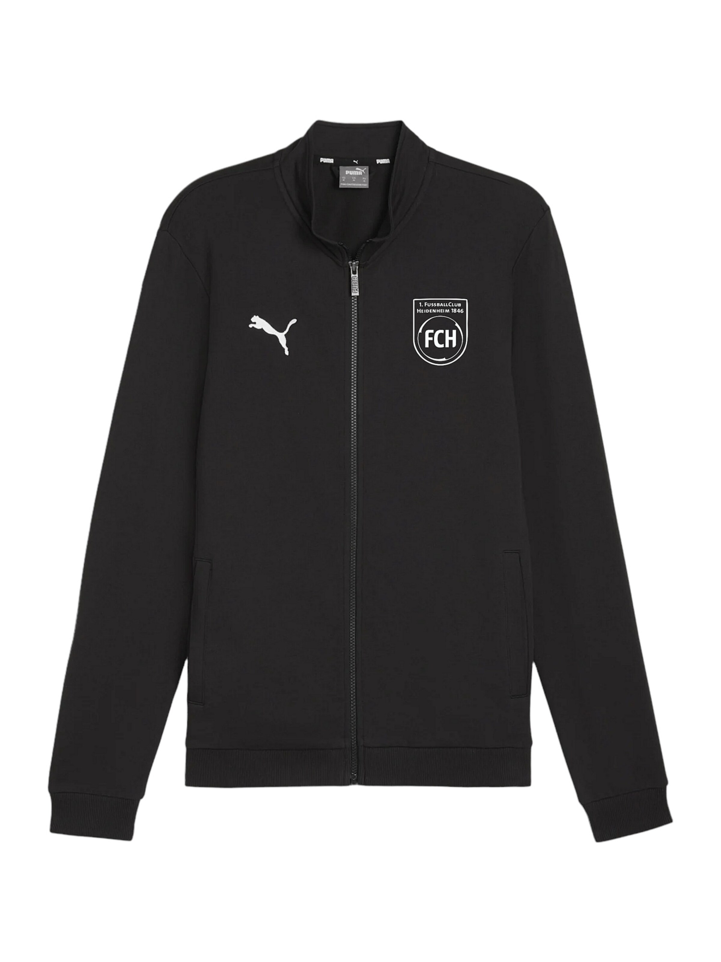 PUMA Sportjacke in schwarz / weiß, Produktansicht