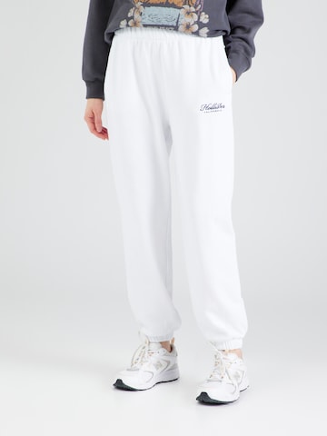 HOLLISTER Tapered Broek in Wit: voorkant