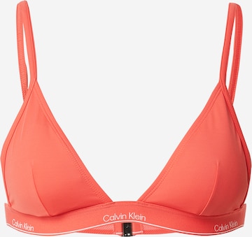 Triangle Hauts de bikini Calvin Klein Swimwear en orange : devant