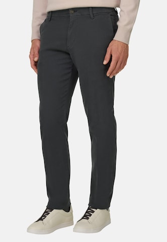Boggi Milano Slim fit Chino trousers in Grey: side