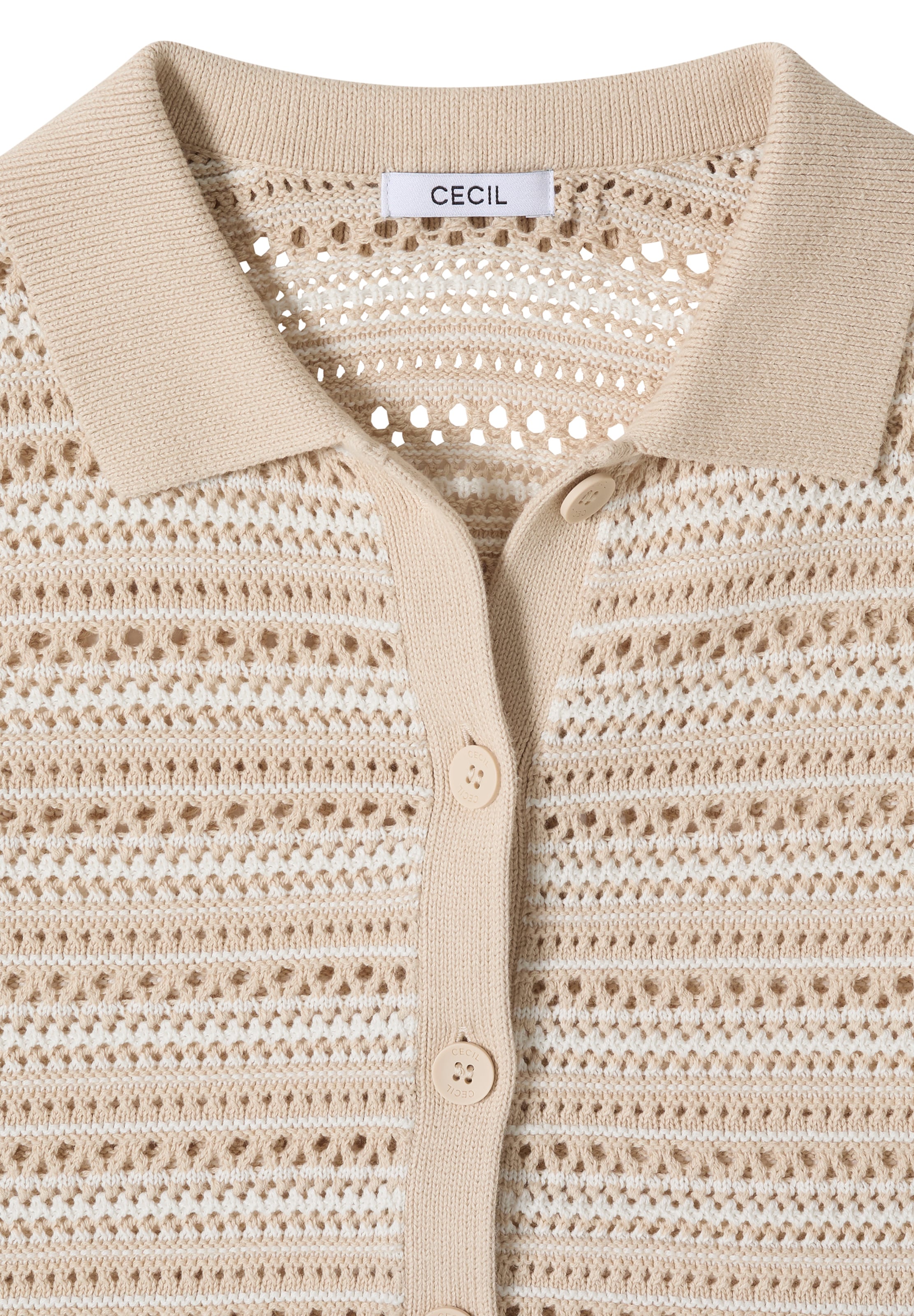 CECIL Knit Cardigan in Beige