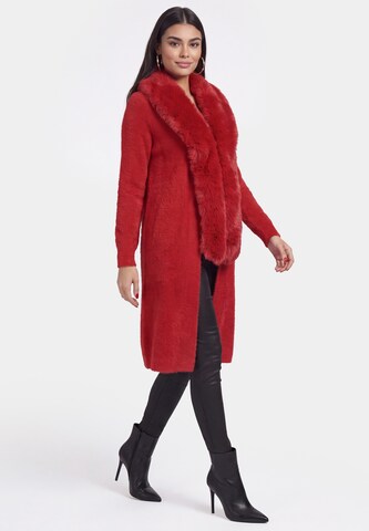 faina - Sobretudo de malha em vermelho