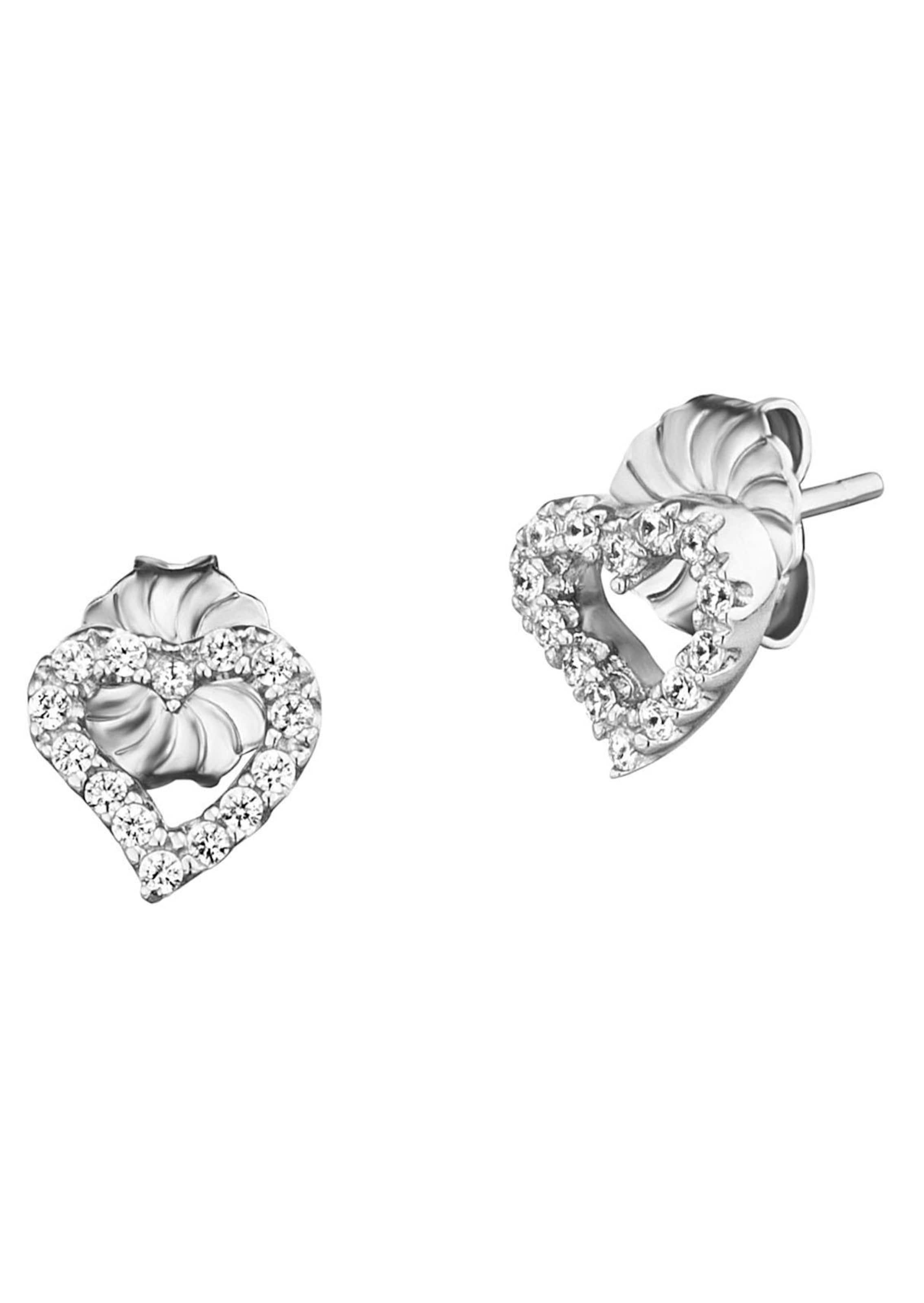 Boucles d'oreilles 'Amore Herzen' Julie Julsen en argent : devant