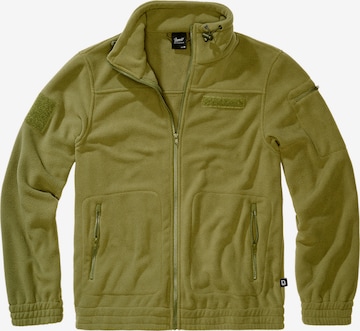 Brandit Fleecejacke 'Combat' in Grün: Vorderseite