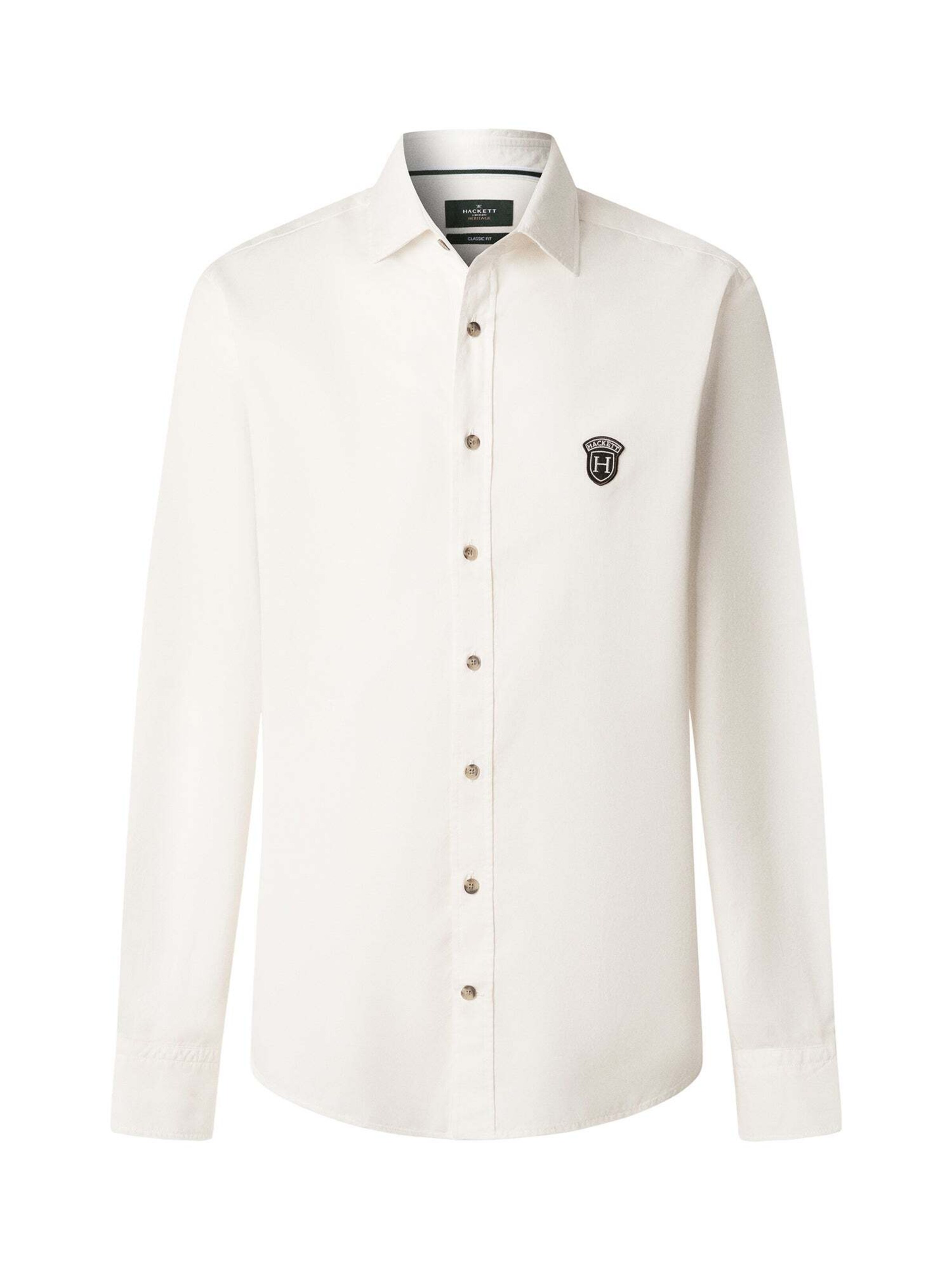 Coupe regular Chemise Hackett London en blanc : devant