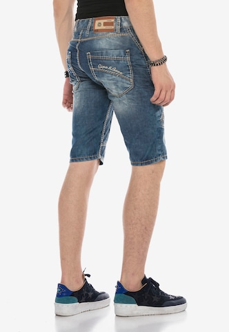 CIPO & BAXX Regular Jeans Shorts 'CRUZ' in Blau